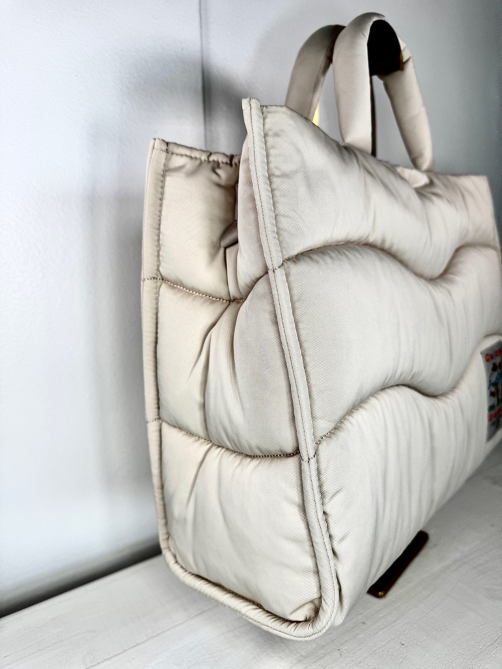 NWT Coach Coachtopia Puffy Tote Cloud CQ057 Quilted Luxury Minimalist Bag - Picture 3 of 16